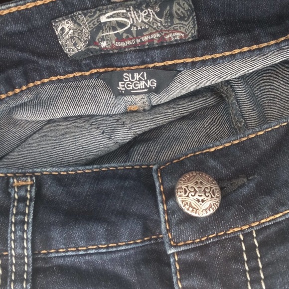 Silver Jeans Suki Women's Dark Blue Mid Rise Skinny Jegging Size W27/L29 - Picture 5 of 6